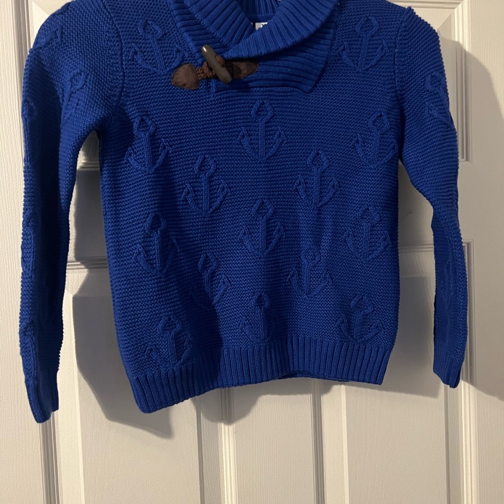 Janie and Jack Royal Blue Anchor Sweater